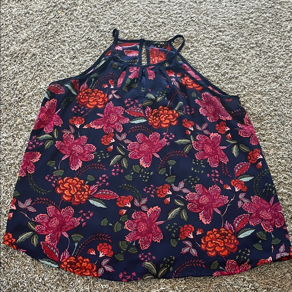Papermoon Blue and Pink Floral Top